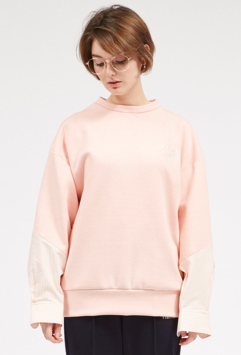 Shirts-sleeve sweatshirts_Pink(50% off 56000→28000)
