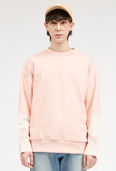 Shirts-sleeve sweatshirts_Pink(50% off 56000→28000)