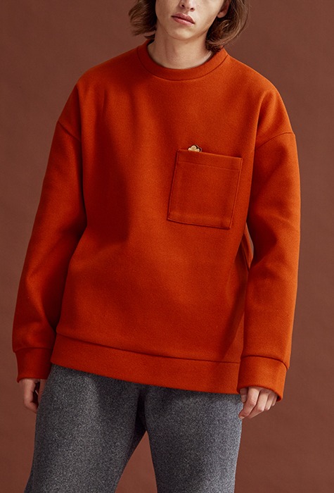 Nuee wool oversize sweatshirts_Brick[50%할인 56000 → 28000]