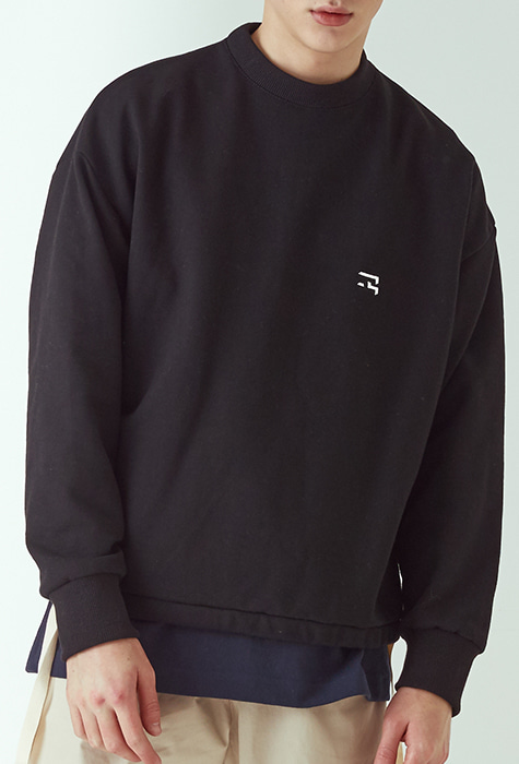 Banding strap sweatshirts_Black [40%할인 69,000 → 41,400]
