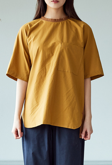 Pocket woven T-shirts_Mustard [40%할인 52,000 -&gt; 31,200]
