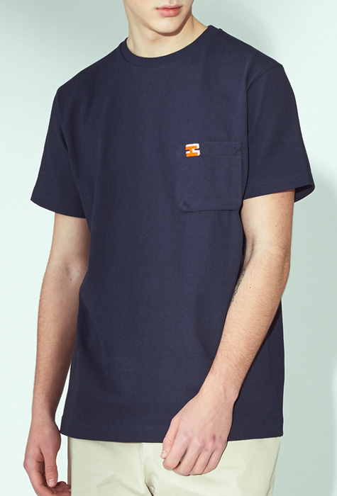 Short-sleeve pocket T-shirts_Navy [40%할인 42,000 →25,200]